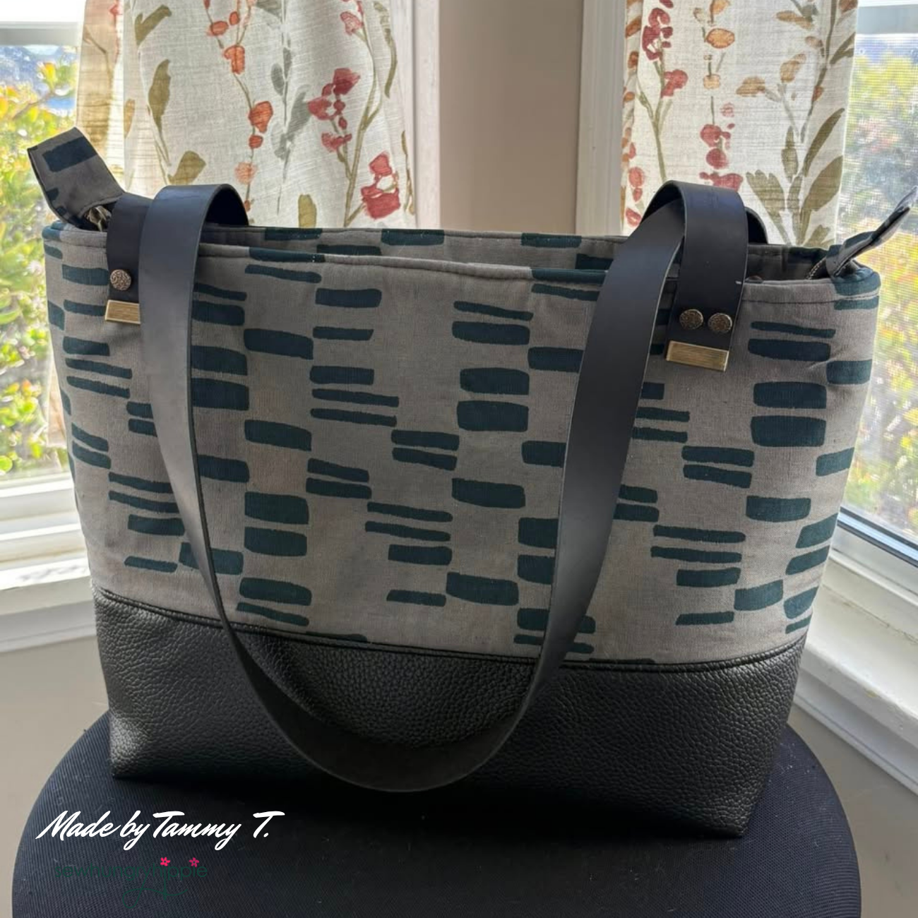 Santorini Tote recessed zipper PDF pattern add-on