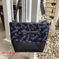 Quilted Vinyl Black - Pre-Quilted Fabric for Bags