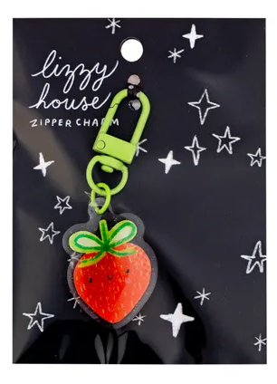 Strawberry Zipper Charm