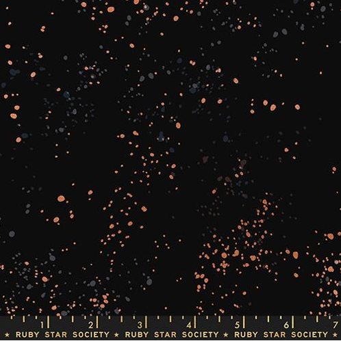 Ruby Star Speckled Canvas Linen Metallic Black