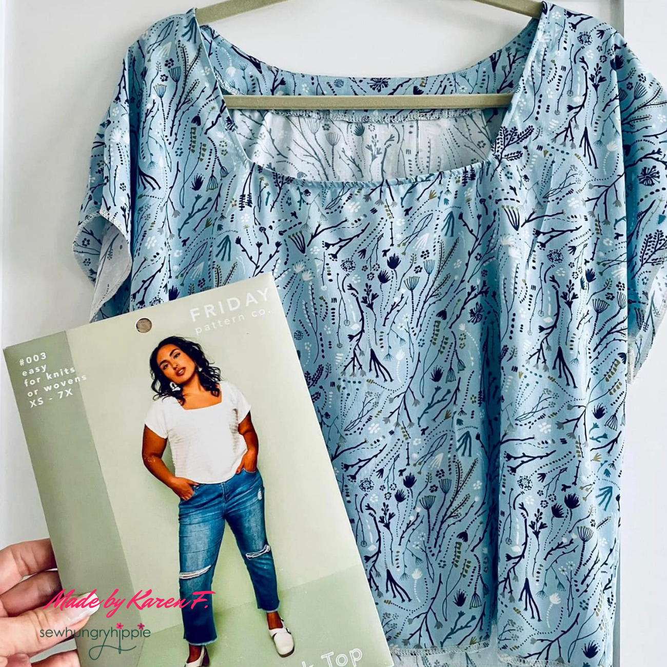 Square Neck Top sewing pattern