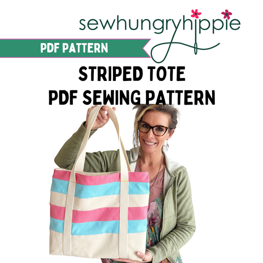 Striped Tote PDF sewing pattern