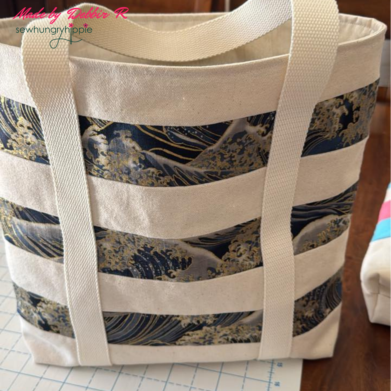 Striped Tote PDF sewing pattern