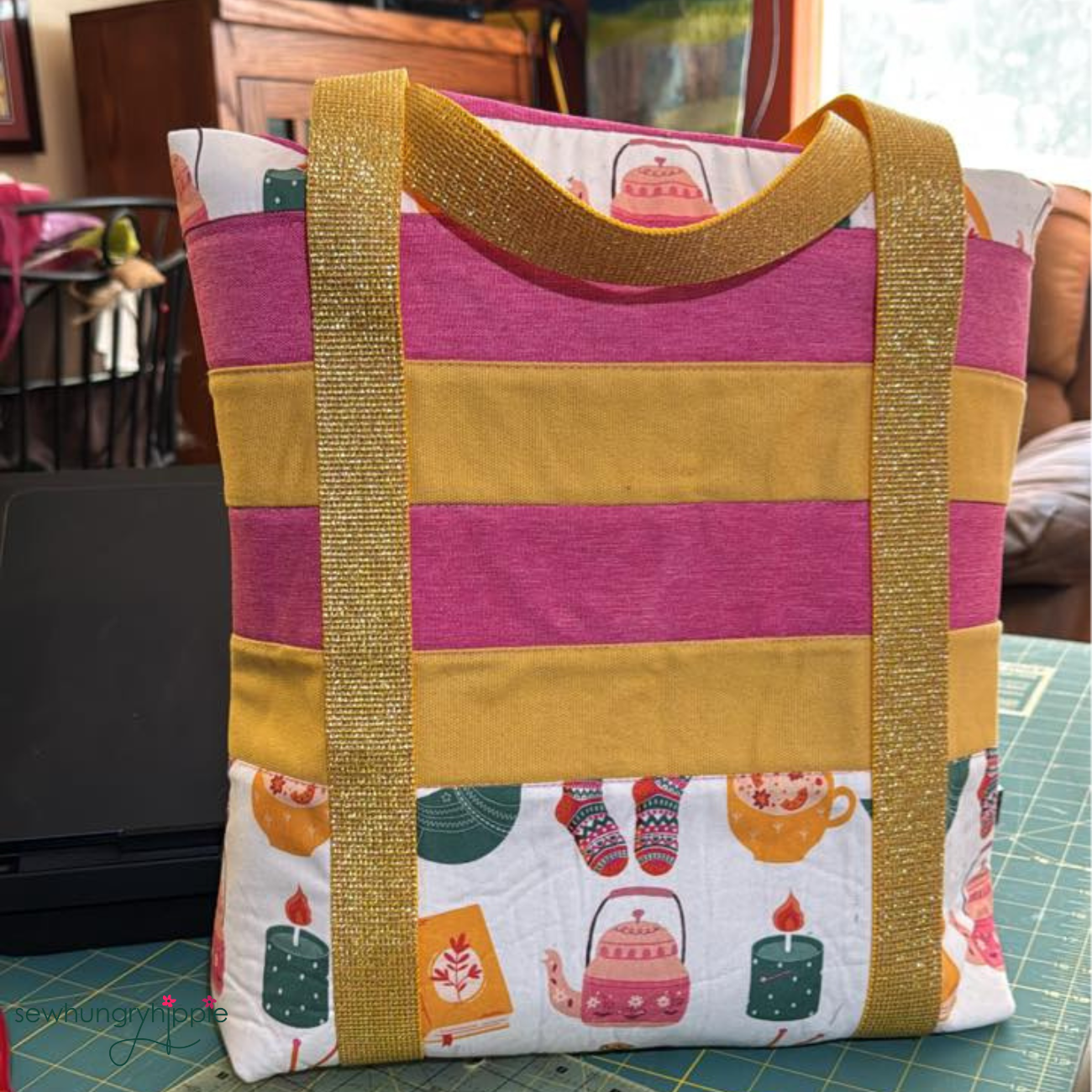 Striped Tote PDF sewing pattern