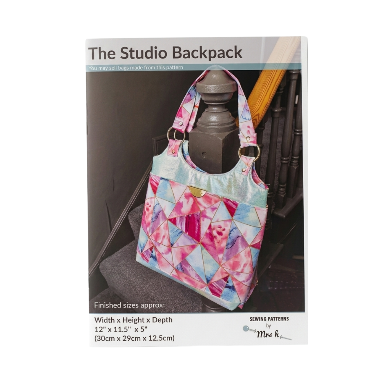 Studio Backpack Sewing Pattern by Mrs H - Printed Paper Pattern