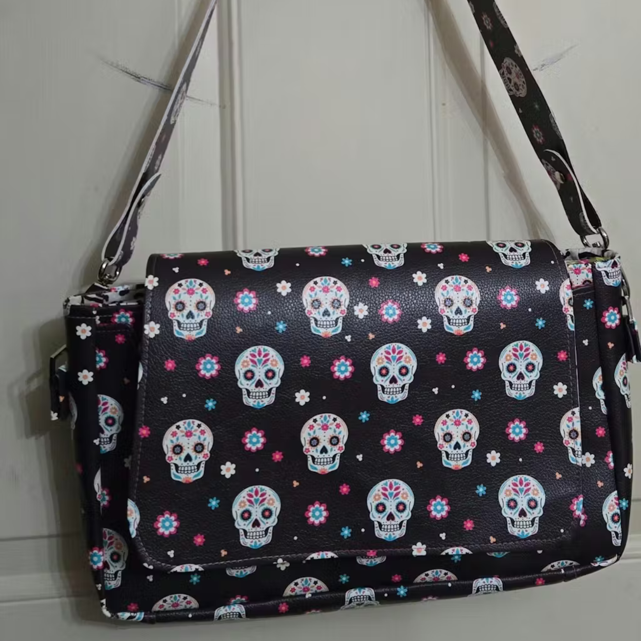 Sugar Skulls Custom Pebbled Vinyl Roll