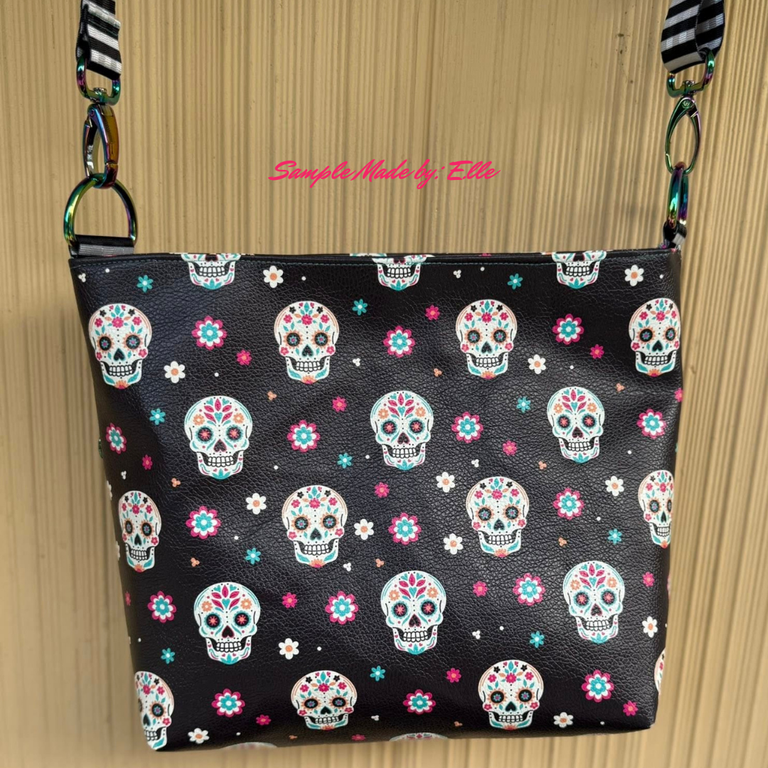 Sugar Skulls Custom Pebbled Vinyl Roll