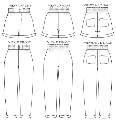 True Bias DANI Short & Pant sewing pattern
