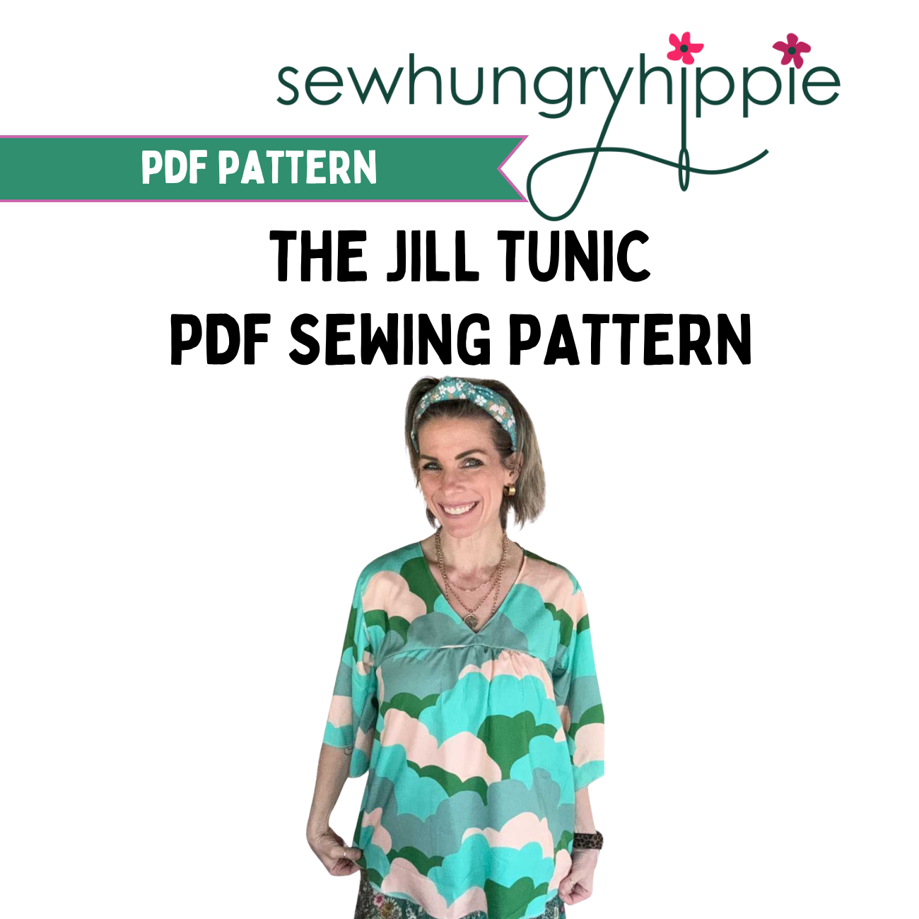 The Jill Tunic sewing pattern PDF instant download