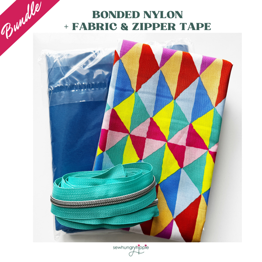 Triangle Prism Bundle – Bonded Nylon, Fabric & Zipper Tape