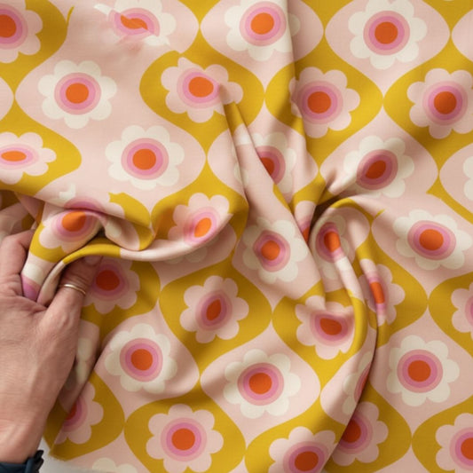 Ruby Star Society Trinketry Goldenrod Cotton Fabric in Floral Yellow