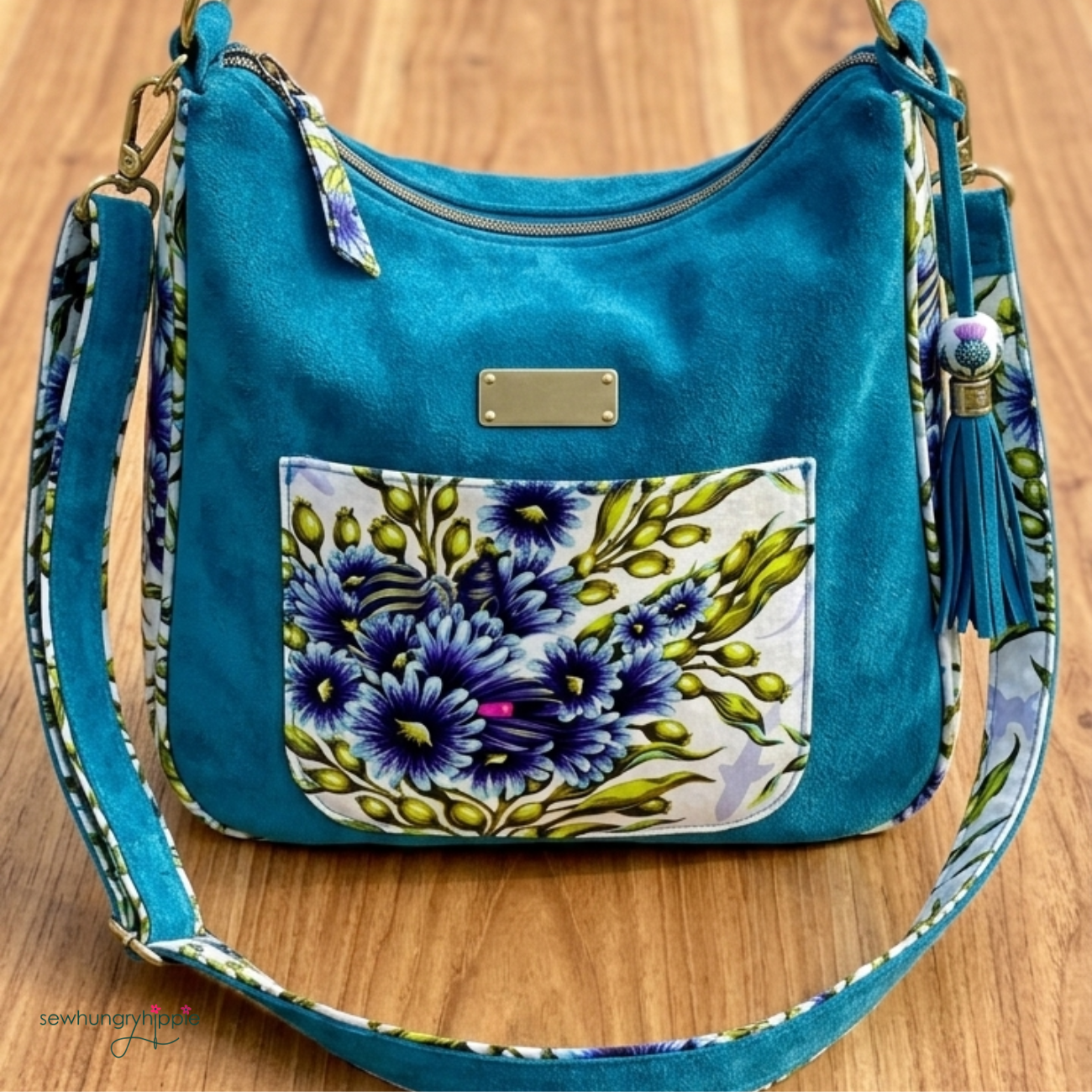 Tula Pink Shadow Sharks - Marine | Floral Reef FreeSpirit Quilting Fabric