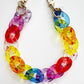 Colorful bag chain on a white background