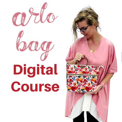 Arlo Bag Digital Video Course - woman holding floral bag