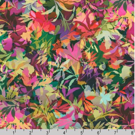 Artful Blooms Fabric Hummingbird