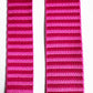 pink and red striped jacquard webbing straps