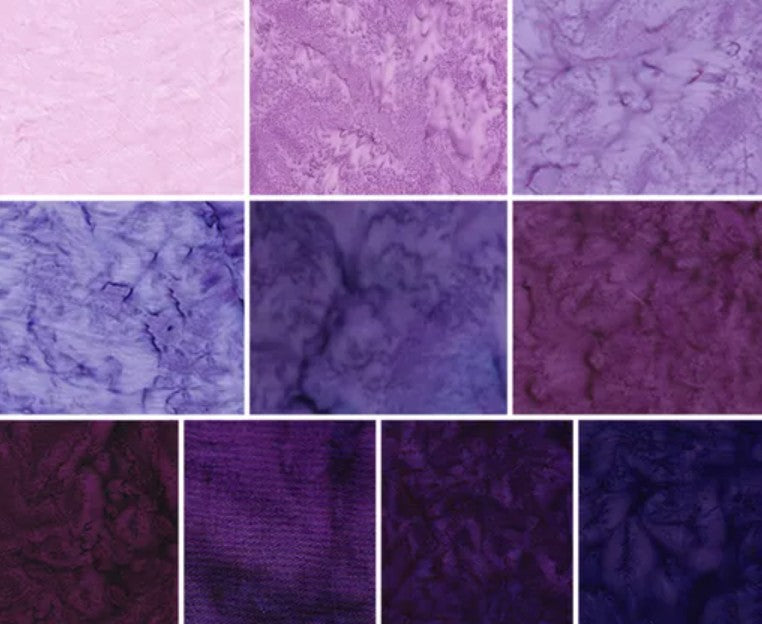 FQ Bundle - Purple Batiks - Lava