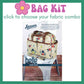 Belle Bag Kit / Canvas Fabric / Custom Floral Print