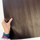 Pre-Quilted Vinyl – Dark Brown Chevron