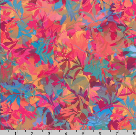 Artful Blooms Fabric Coral