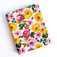 pink and yellow floral canvas on a white background