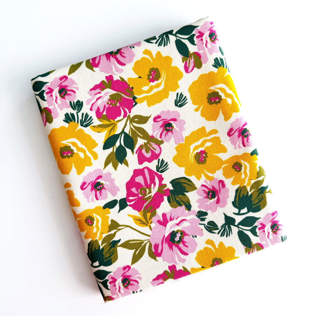 pink and yellow floral canvas on a white background