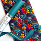 fabric and vinyl with matching zipper on a white background