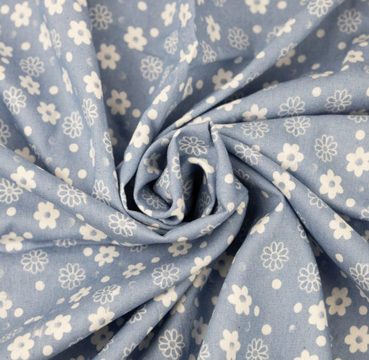 Daisy Chambray blend fabric