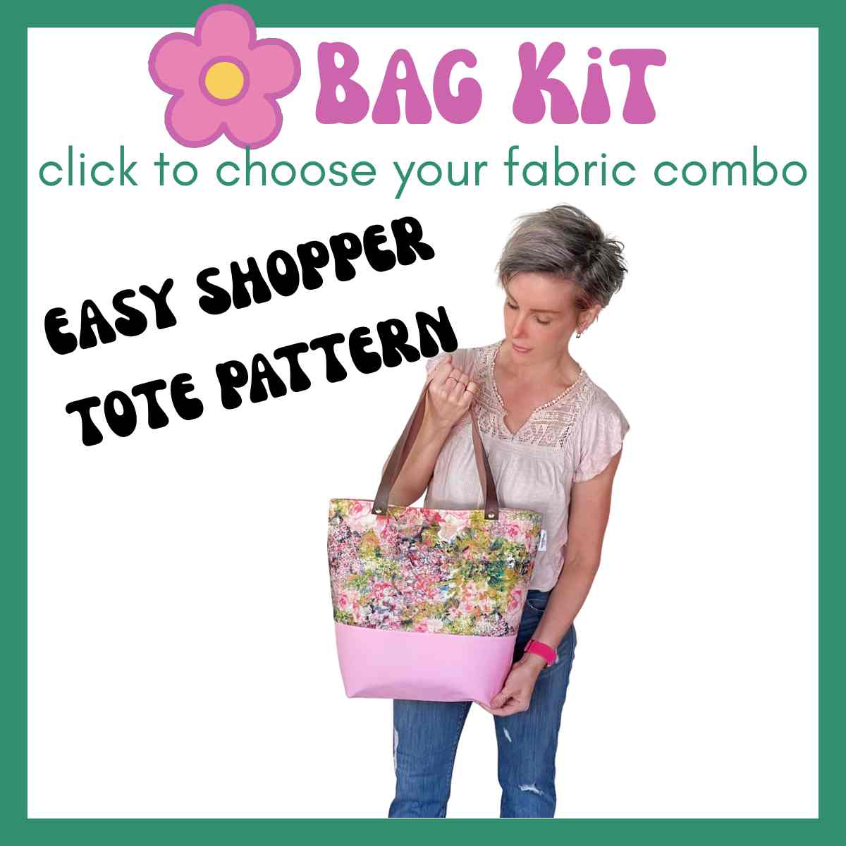 Easy Shopper Tote KIT with custom vinyl