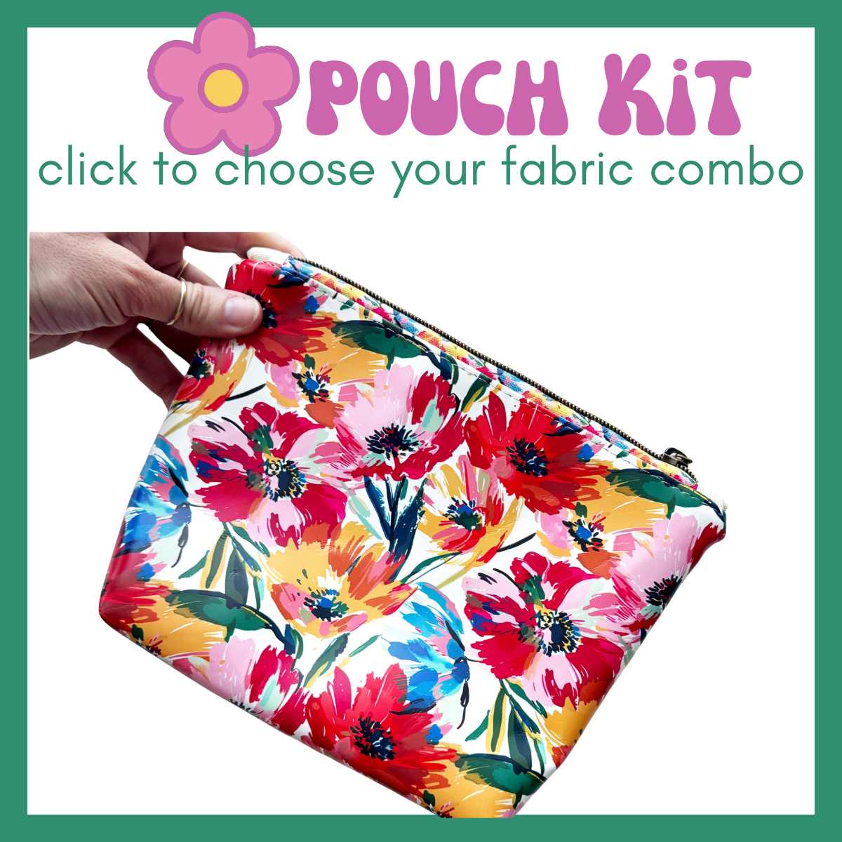 Easy Zipper Case Kit Floral Vinyl
