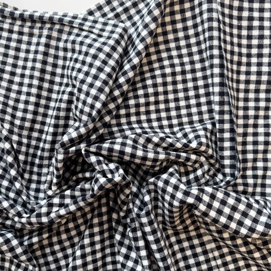 Flannel Tiny Checks black and white