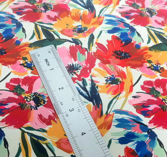 Floral Printed Vinyl FULL ROLL 18 x 56