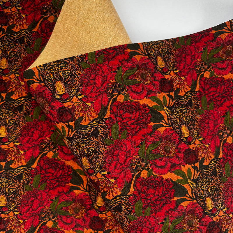 floral and leopard cork roll