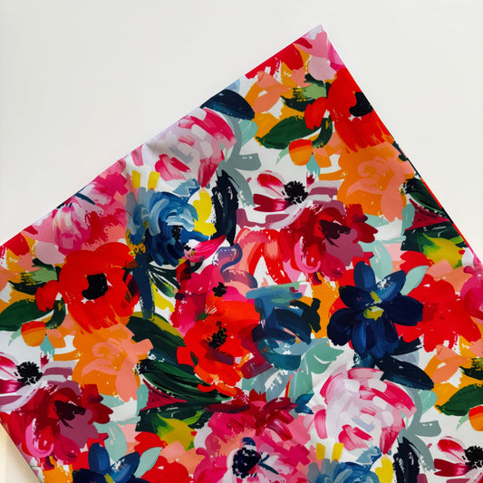 Paintbrush Florals Bonded Nylon