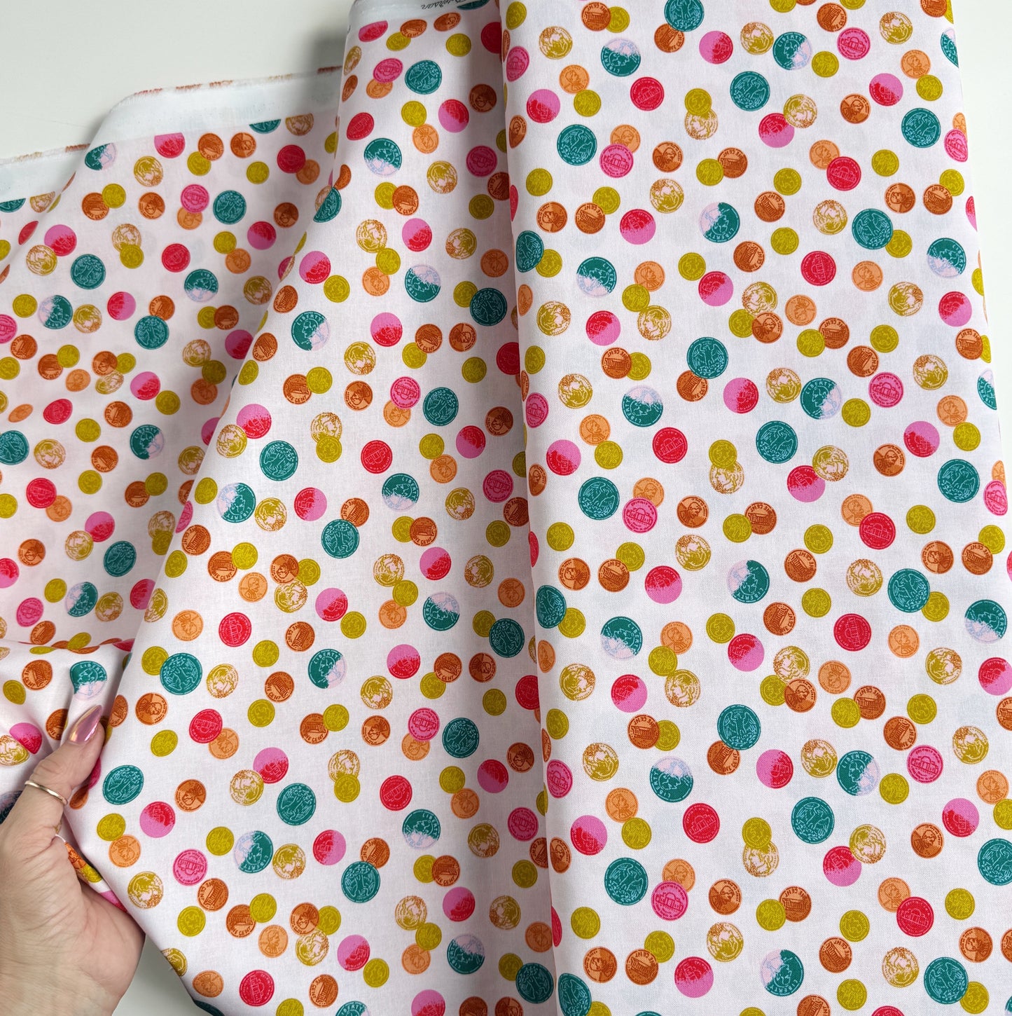 Market Days Thrifty Pale Pink Cotton Fabric by Stacy Peterson for FreeSpirit