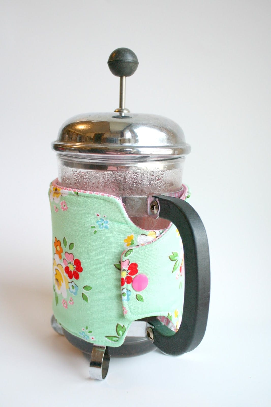 French press coffee maker with cozy tutorial