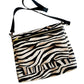 Garcia Messenger Bag in zebra print with a black strap