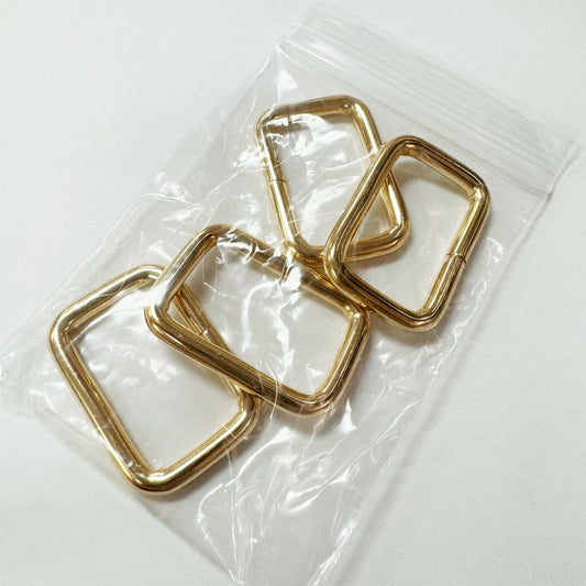 1.25 inch Gold Rectangle pack of 4