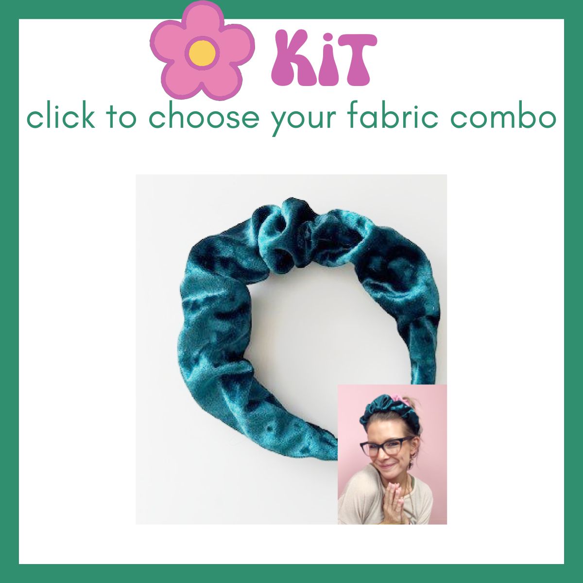 Velvet Headband Kit - makes 2 headbands