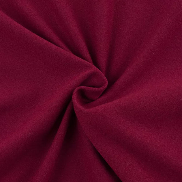 Milana Double Brushed Burgundy Stretch Fabric