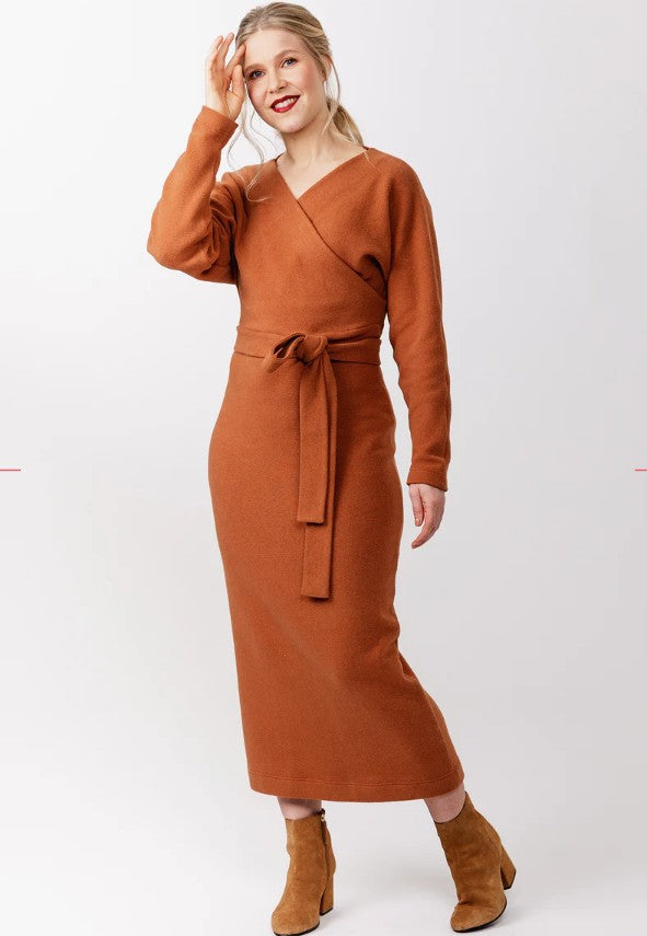 Kajo Wrap Sweater and Dress sewing pattern by Named