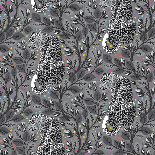 Tula Pink Graywork Minky Fleece Birthmark Shadow