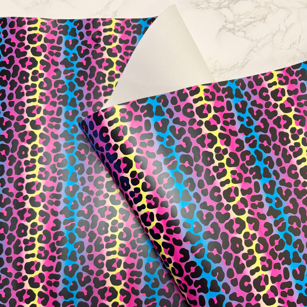 Vinyl Bright Leopard Printed Design 18 x 56 Inches Roll in Specialty