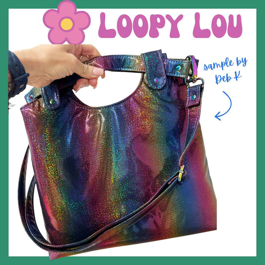 Loopy Lou Bag Kit in Vinyl and Tula Pink fabric
