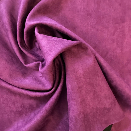 Maroon Faux Suede Fabric – Soft Vegan Suede for Bags & Crafts