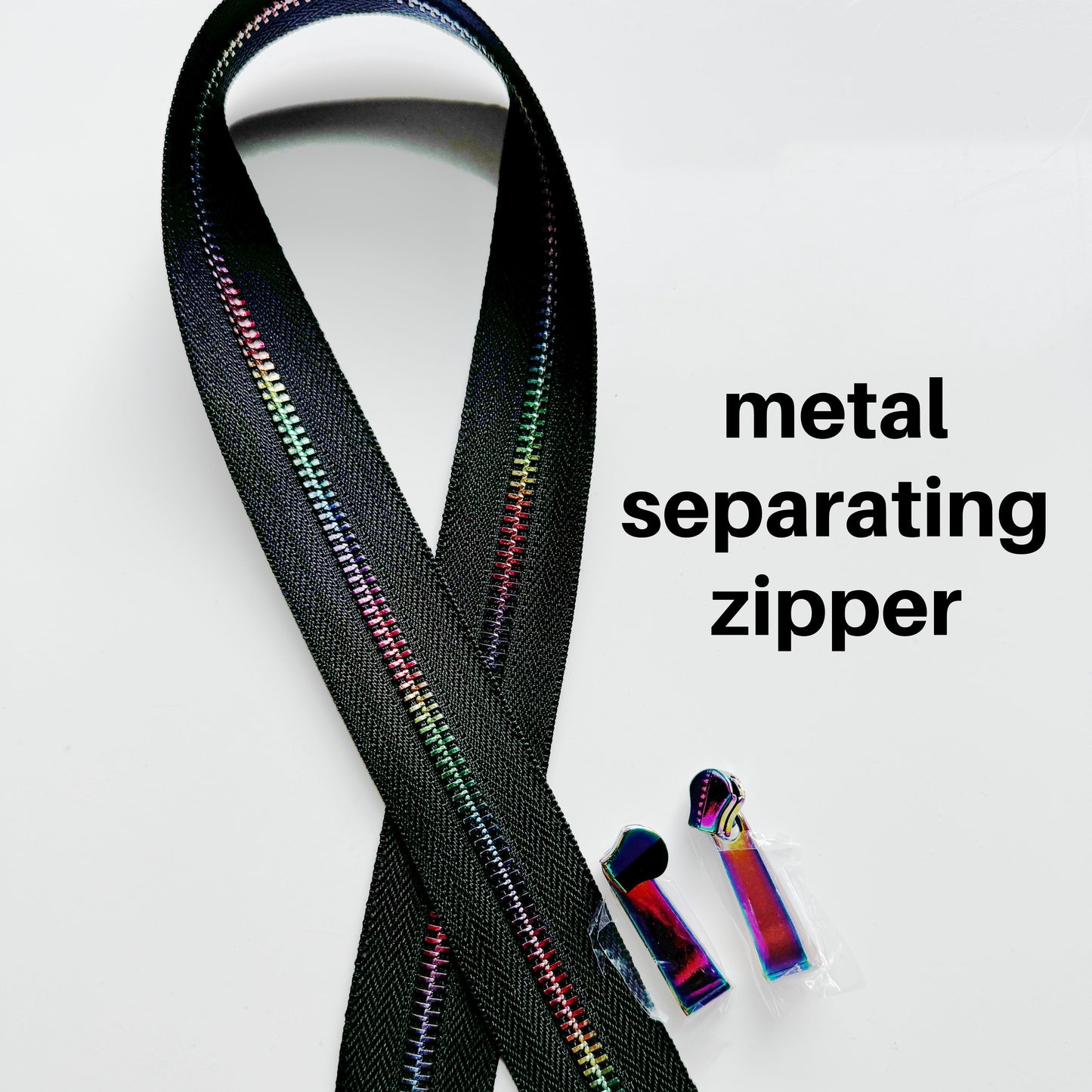 Metal Separating Rainbow Zipper