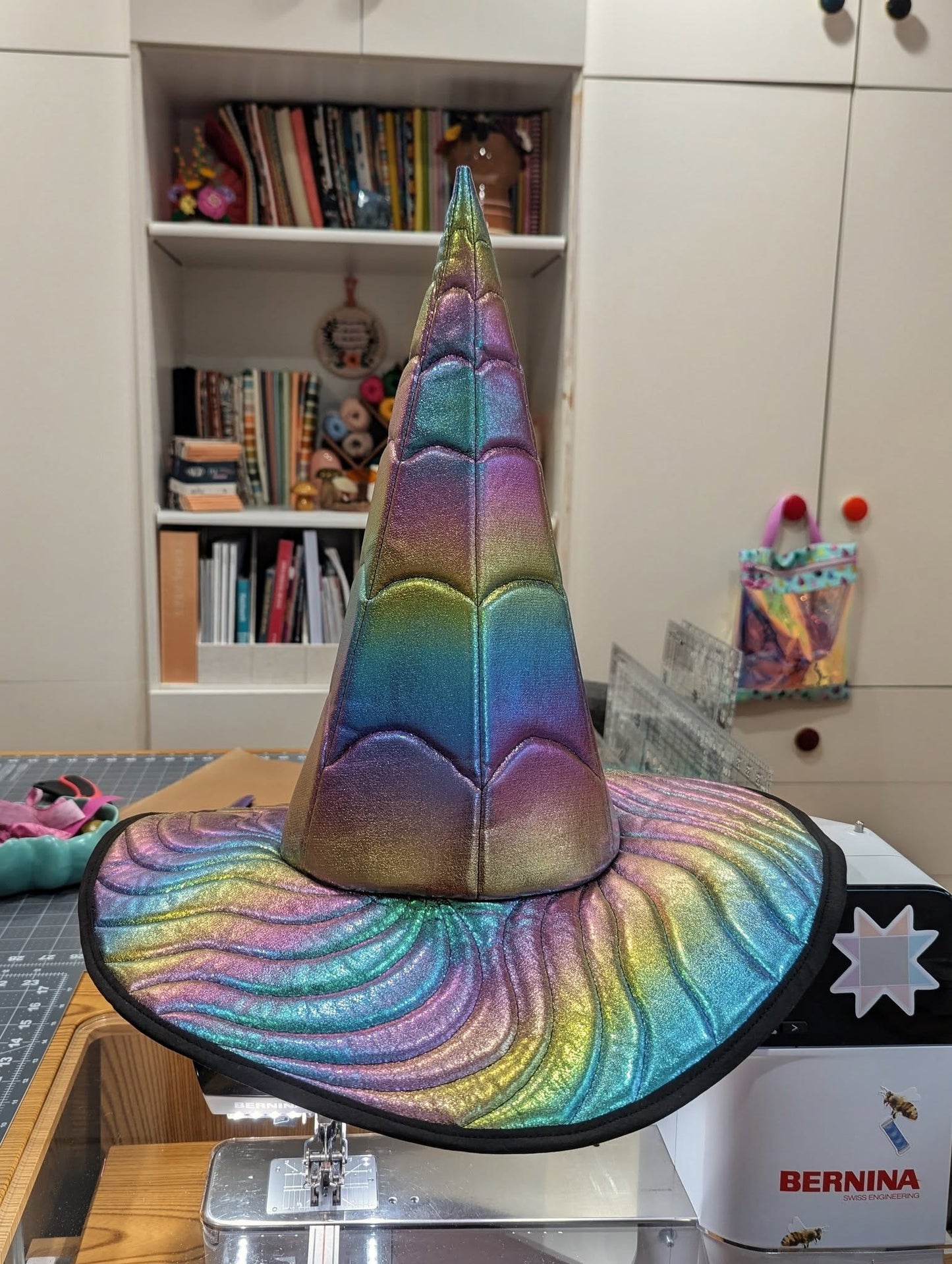Quilted Witchy Hat pattern pieces