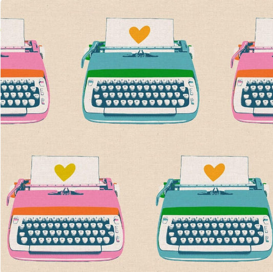 Ruby Star Typewriter Linen Canvas Natural