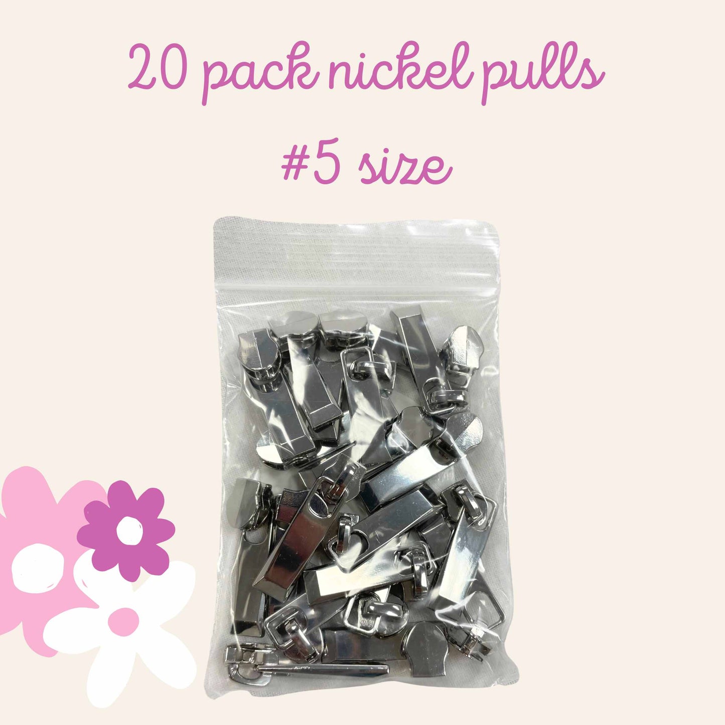 20 pack zipper pulls pick your color