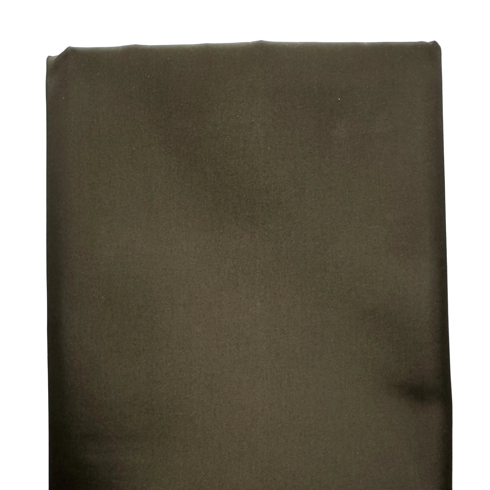 Folded dark green fabric on a white background